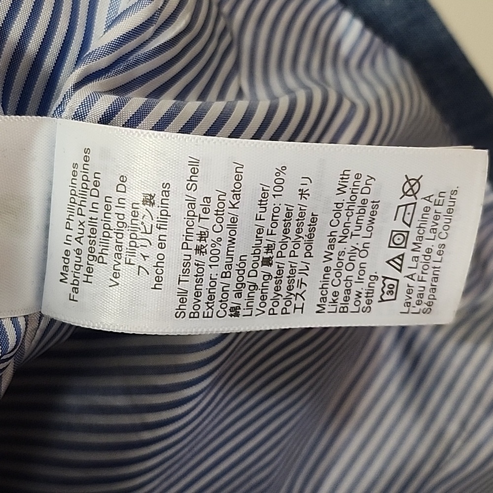 J. Crew 100% Cotton Chambray Holland blazer Light Blue Single-Button Preppy Sz 8 - Picture 16 of 16